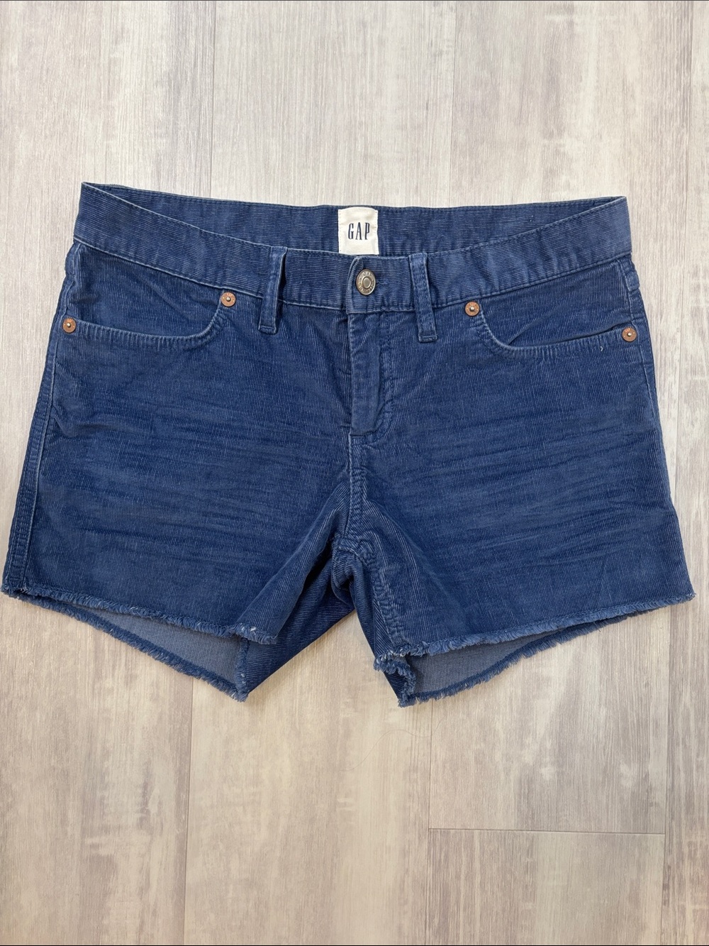 GAP Indigo Cutoff Corduroy Shorts Size 4